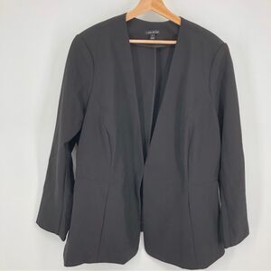 Lane Bryant Black Open-Front Blazer